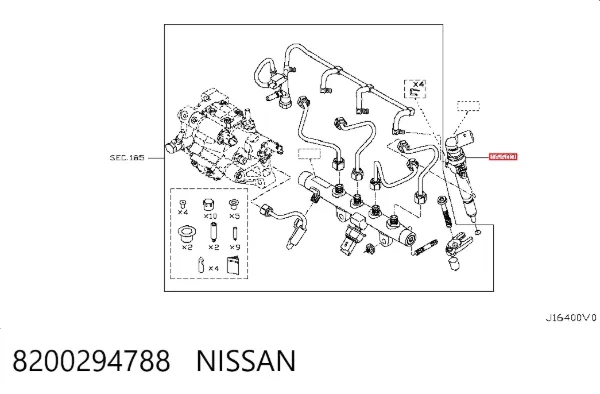 Паливні форсунки 8200294788 Nissan/Infiniti