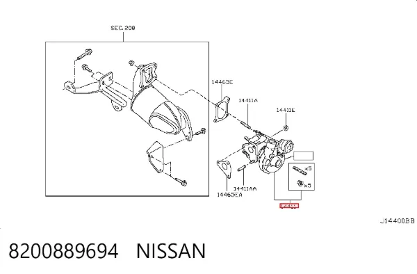 Турбіна 8200889694 Nissan/Infiniti