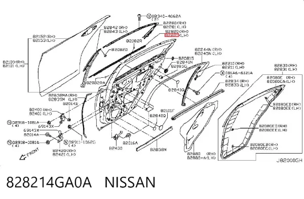  828214GA0A Nissan/Infiniti