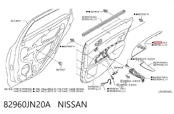  82960JN20A Nissan/Infiniti