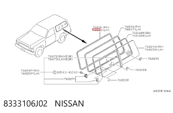  8333106J02 Nissan/Infiniti