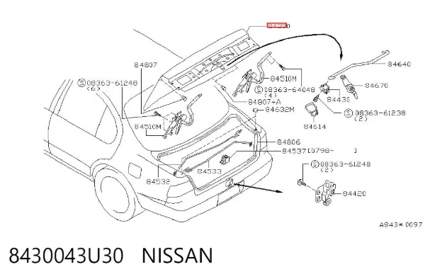 Кришка багажника Nissan Maxima A32