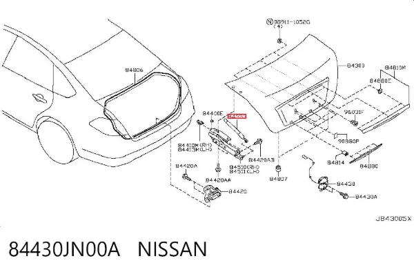 Амортизатор багажника Nissan Teana J32