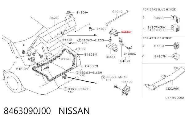  8463090J00 Nissan/Infiniti