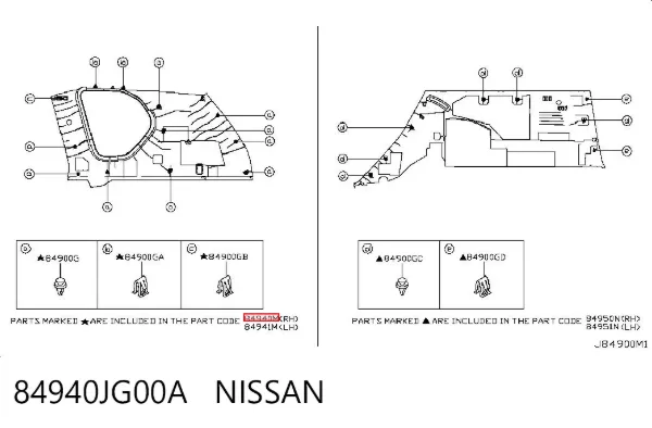  84940JG00A Nissan/Infiniti
