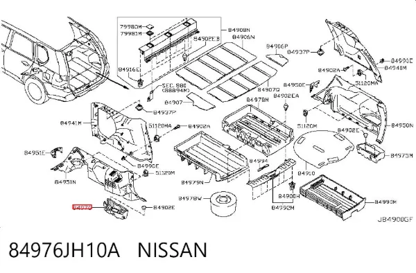  84976JH10A Nissan/Infiniti