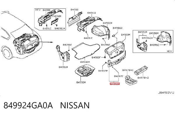  849924GA0A Nissan/Infiniti