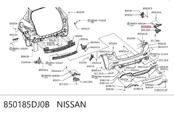  850185DJ0B Nissan/Infiniti