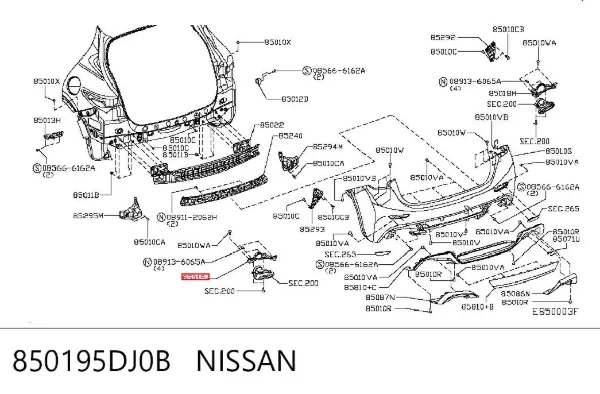  850195DJ0B Nissan/Infiniti