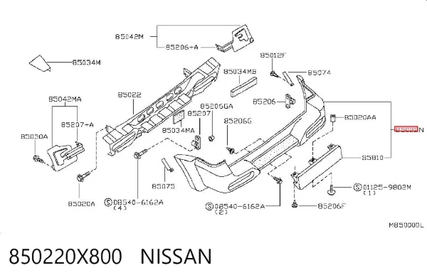 Задній бампер Nissan Terrano II