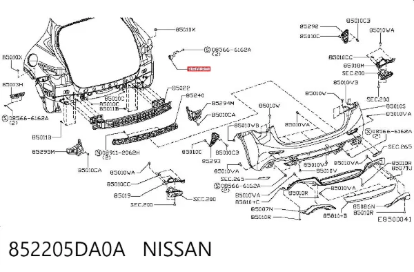  852205DA0A Nissan/Infiniti