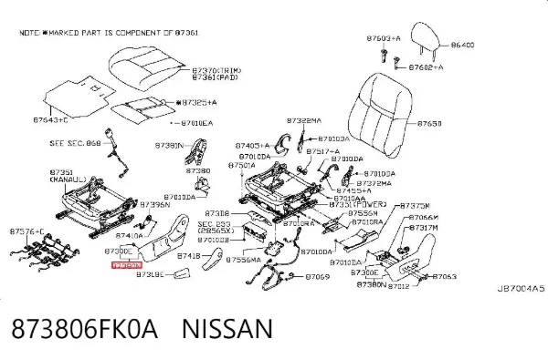  873806FK0A Nissan/Infiniti