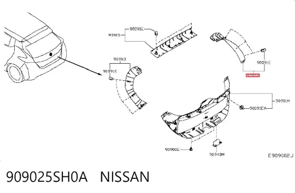  909025SH0A Nissan/Infiniti