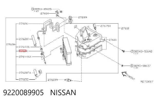 Клапан TRV, кондиціонера 9220089905 Nissan/Infiniti