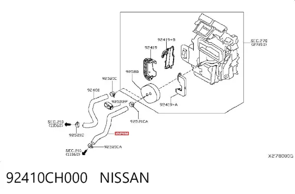  92410CH000 Nissan/Infiniti
