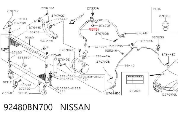  92480BN700 Nissan/Infiniti