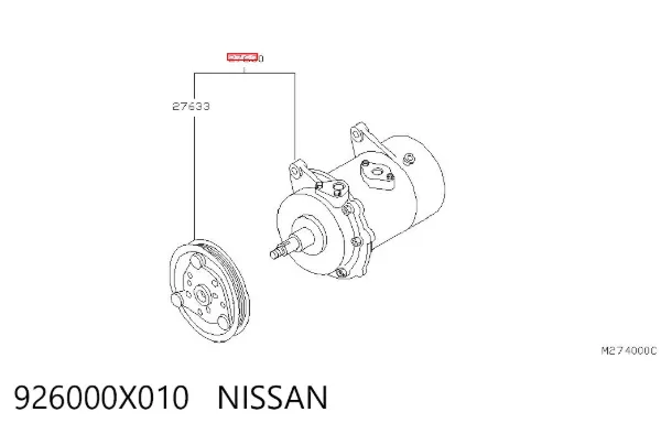 Компресор кондиціонера 926000X010 Nissan/Infiniti