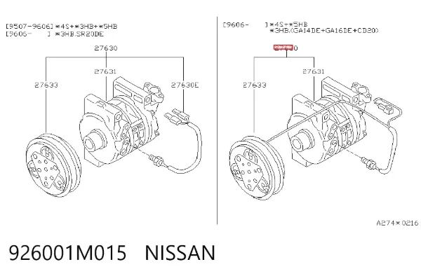 Компресор кондиціонера Nissan Micra K10