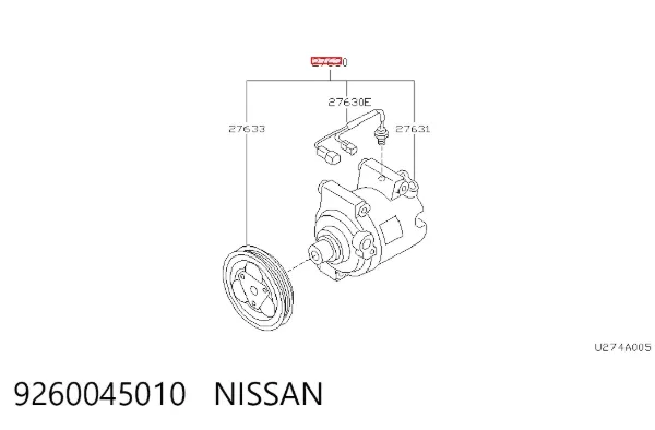 Компресор кондиціонера 9260045010 Nissan/Infiniti