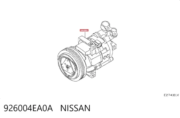 Компресор кондиціонера Nissan Qashqai II