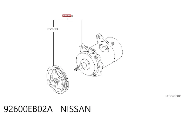 Компресор кондиціонера 92600EB02A Nissan/Infiniti