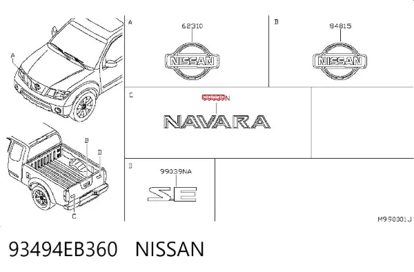  93494EB360 Nissan/Infiniti