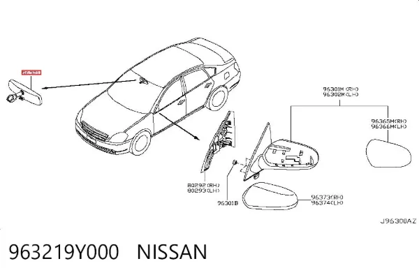 Дзеркало салону Nissan JUKE JPN