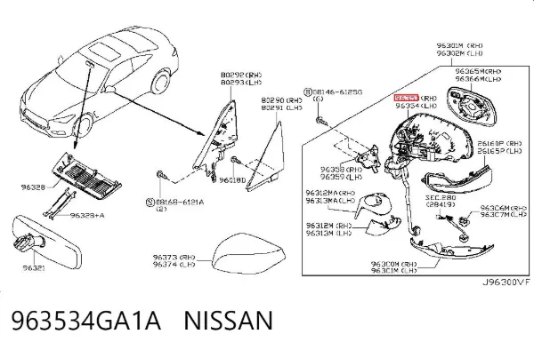  963534GA1A Nissan/Infiniti
