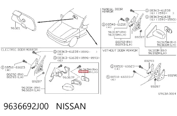  9636692J00 Nissan/Infiniti