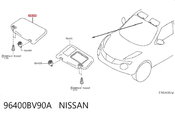 Сонцезахисний козирок Nissan JUKE JPN