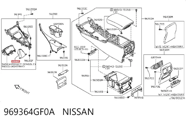  969364GF0A Nissan/Infiniti