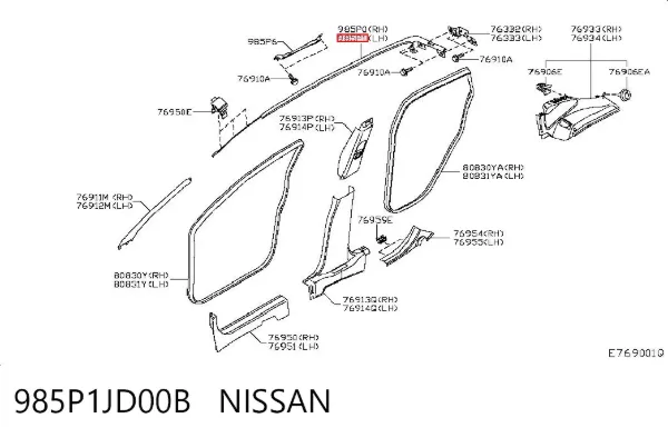  985P1JD00B Nissan/Infiniti