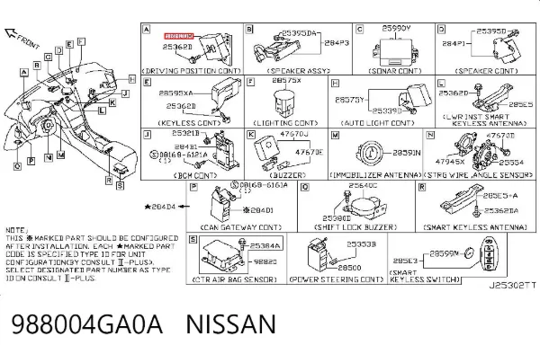  988004GA0A Nissan/Infiniti