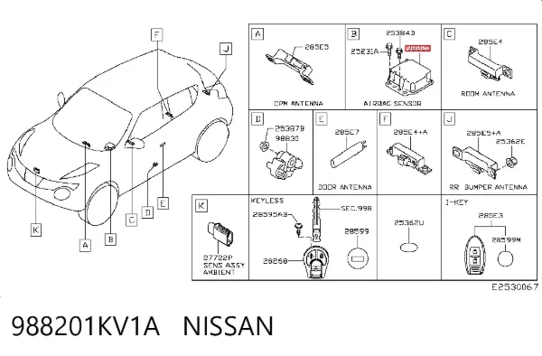  988201KV1A Nissan/Infiniti