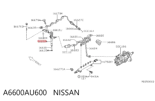 Паливні форсунки A6600AU600 Nissan/Infiniti