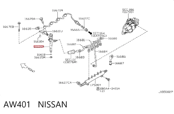Паливні форсунки AW401 Nissan/Infiniti