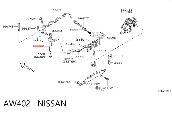 Паливні форсунки AW402 Nissan/Infiniti