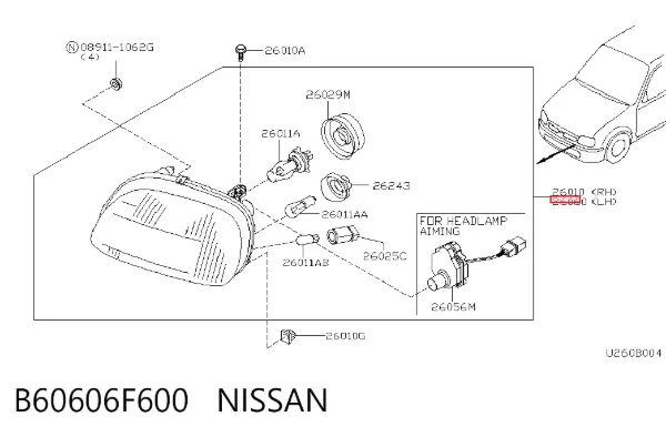 Фара ліва Nissan Micra K11