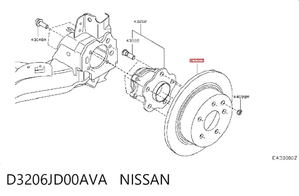 Гальмівні диски D3206JD00AVA Nissan/Infiniti