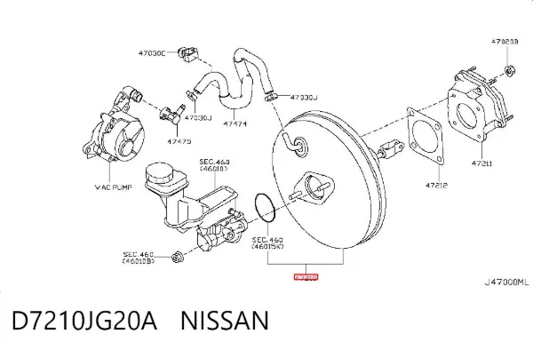 Підсилювач гальм Nissan X-Trail T31