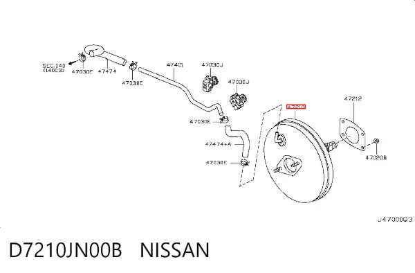 Підсилювач гальм Nissan Teana J32