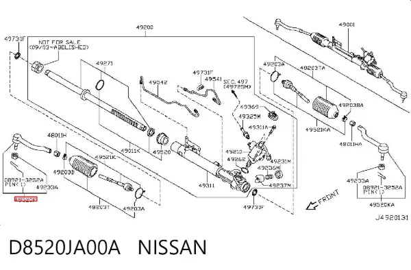 Рульовий наконечник D8520JA00A Nissan/Infiniti