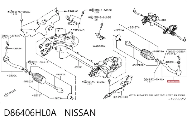Рульовий наконечник D86406HL0A Nissan/Infiniti