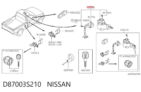  D87003S210 Nissan/Infiniti