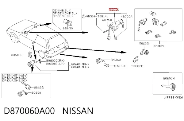  D870060A00 Nissan/Infiniti