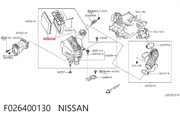 Повітряний фільтр F026400130 Nissan/Infiniti