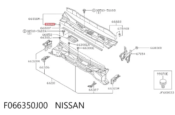 Лобове скло F066350J00 Nissan/Infiniti