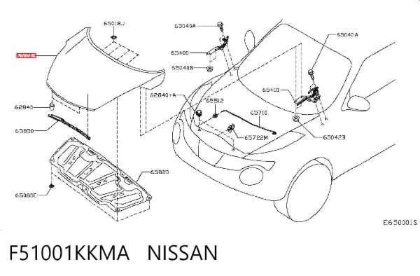 Капот F51001KKMA Nissan/Infiniti