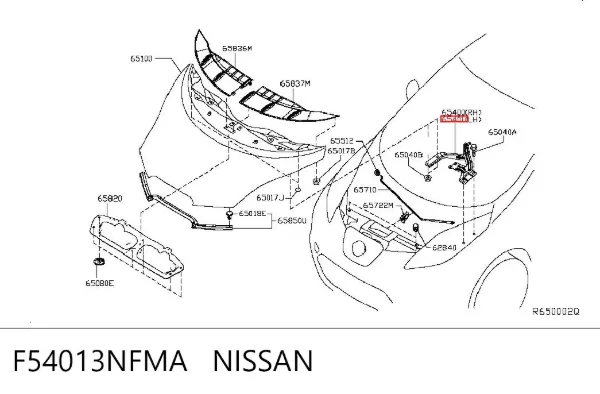 Петля капота, ліва F54013NFMA Nissan/Infiniti