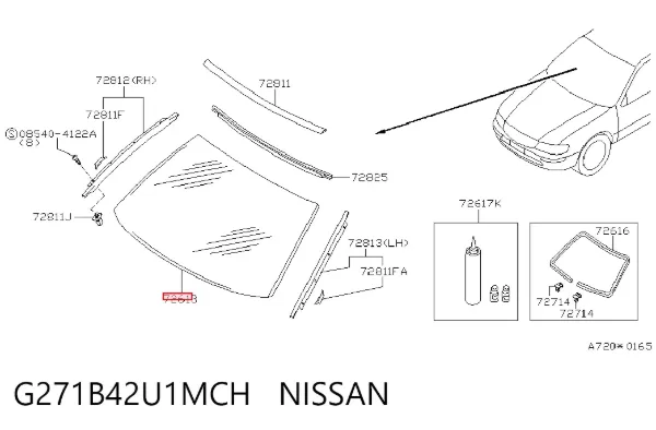 Лобове скло G271B42U1MCH Nissan/Infiniti